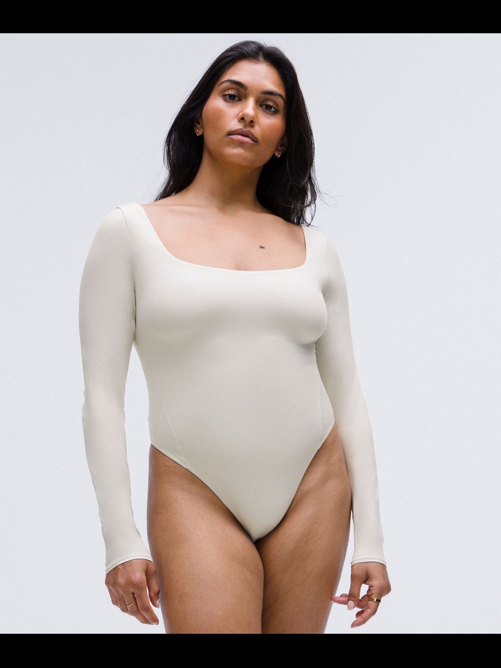 lululemon athletica Square Neck Long Sleeve Bodysuit - Cream